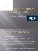 Kd. 3.1 Pengertian Dan Ruang Lingkup Sejarah