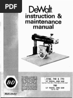 DeWalt 7730 Radial Arm Saw Manual PDF