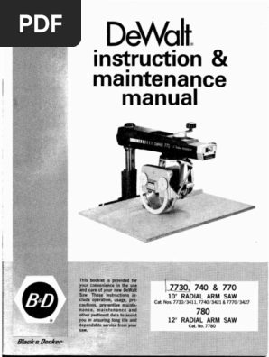 Dayton Radial Arm Saw Manual