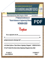 Participation Certificate 2020