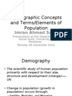 Demographic Concepts and Terms - Elements of Population by Imran Ahmad Sajid-06-Dec-2010