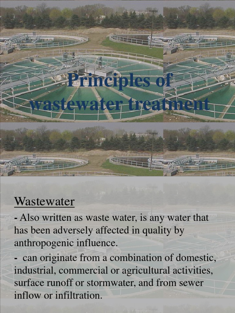 Principles of Wastewater Treatment PDF Sewage Treatment Reclaimed