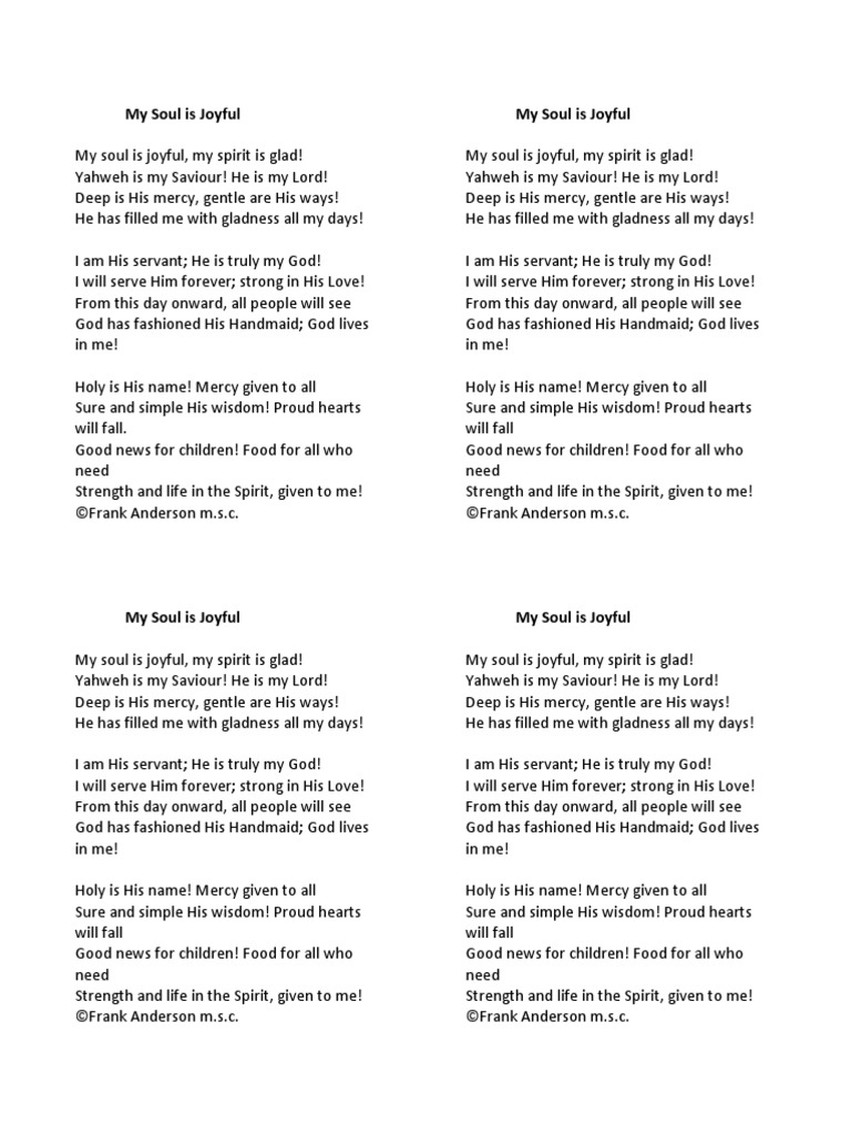 My Soul Is Joyful Jesus Systematic Theology