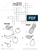 Fruit Crossword PDF