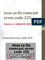 How to Fix Comcast Error Code 225 