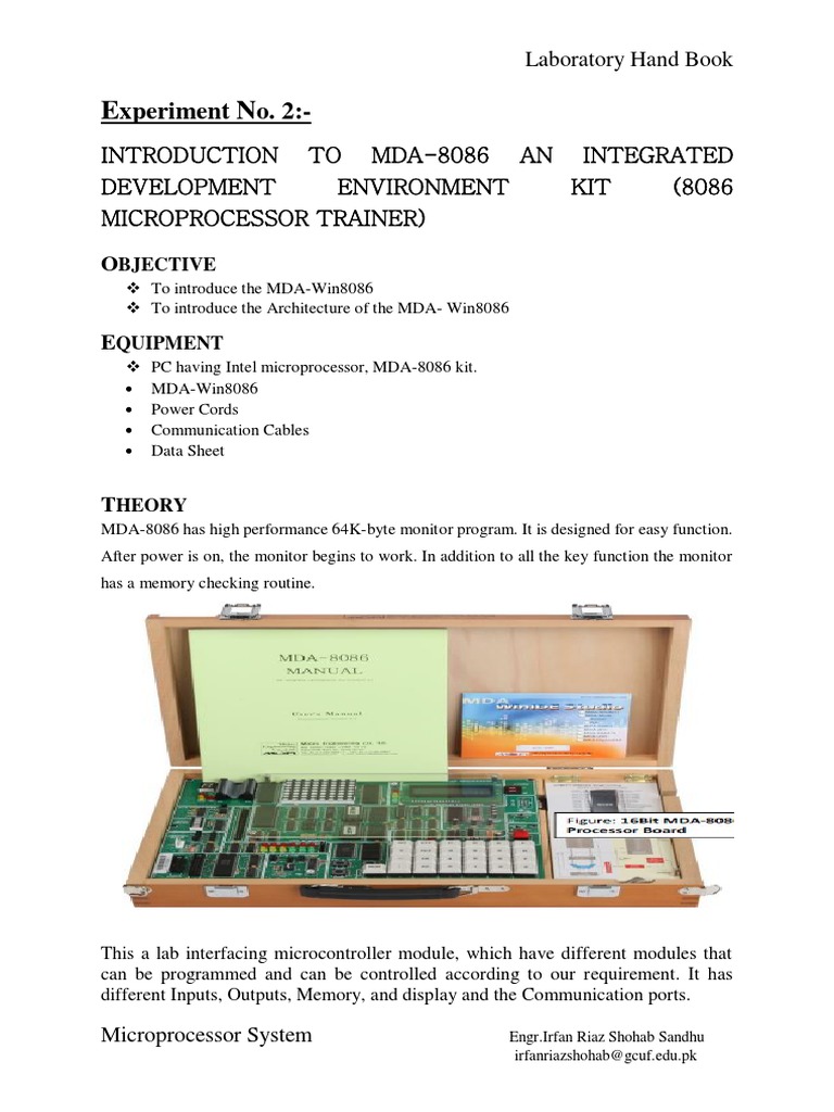 Experiment No.2 MicroProcessor PDF | PDF | Computer Monitor | Digital ...