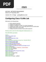 Net 4020 - Configuring VLANs Lab