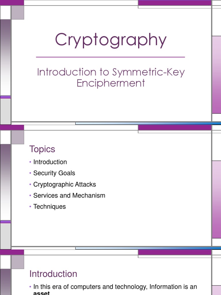 U-1, C-1 (Introduction To Symmetric-Key Encipherment) | PDF ...