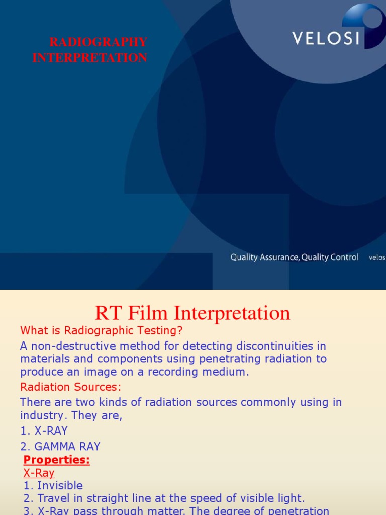 Radiographic Film Interpretation Guide | PDF | X Ray | Radiation