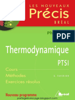 Georges Faverjon - Précis Bréal - Thermodynamique (PTSI, MPSI) - Editions Bréal (2003) PDF