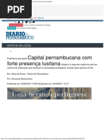 Capital pernambucana com forte presença lusitana  Local Diario de Pernambuco