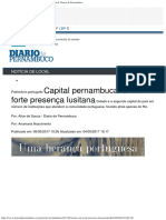 Capital pernambucana com forte presença lusitana  Local Diario de Pernambuco