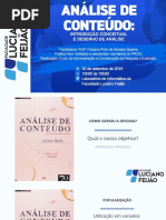 Slides Oficina - Análise de Conteúdo