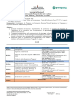 Seminario Nacional. Agenda