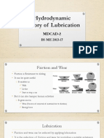 Hydrodynamic Theory of Lubrication