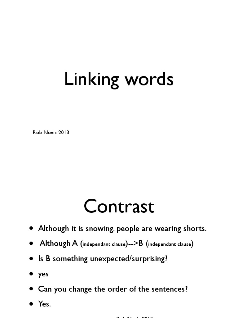 Linking Words Presentation