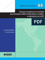 Soluciones al problema de circularidad para determinar el WACC en flujos  finitos y variables - Su equivalencia con el APP- Luis Chavez Bedorya - Ernesto Guevara