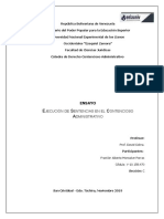 Ensayo de la Ejecucion de Sentencias en el Contencioso Administrativo.