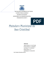 Matadero Municipal Mision Vision