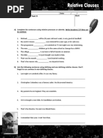 Relative Clauses Test 3