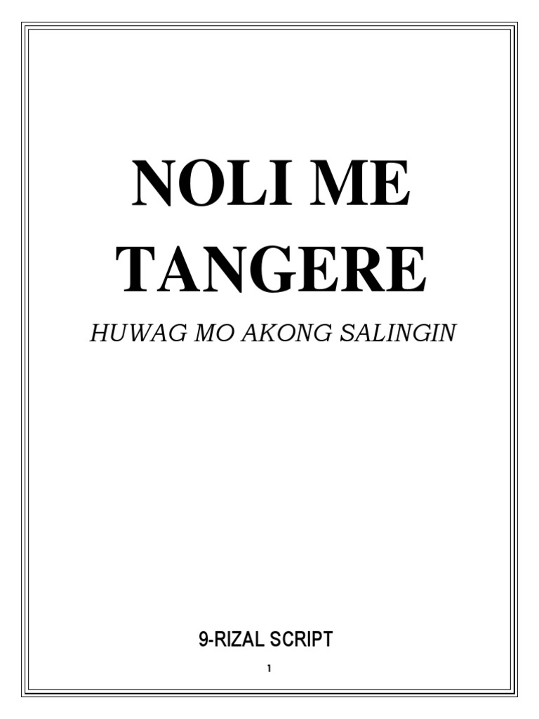 Noli Script Revie Mo Nalang Gian | PDF