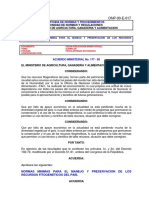 Acuerdo Ministerial No. 177-95 RECURSOS FITOGENETICOS PDF