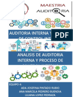 Auditoria Interna y Proceso de Control Interno