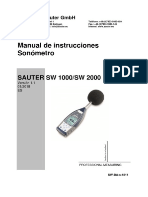 SONOMETRO SAUTER SW 1000 - SAUTER