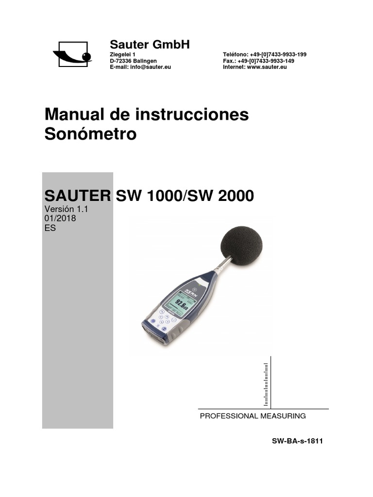 SONOMETRO SAUTER SW 1000 - SAUTER