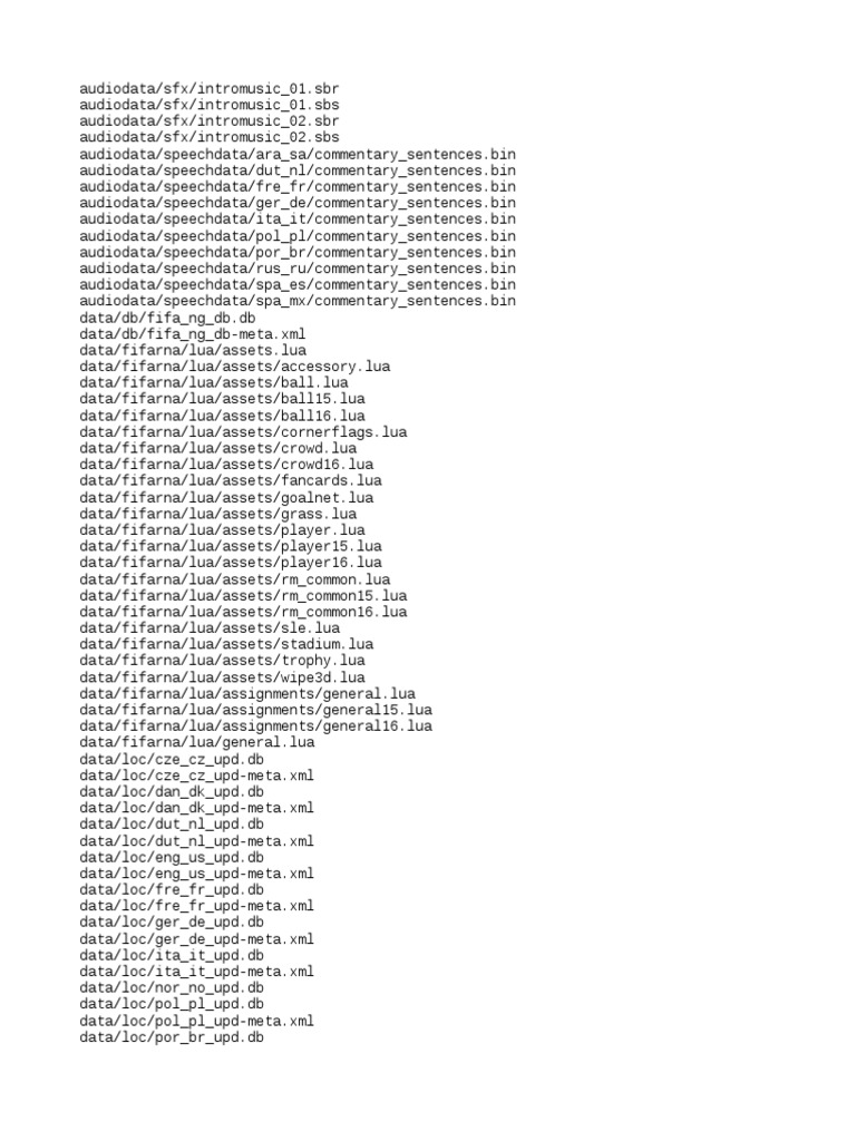 FIFA Database and Asset Files | PDF | Data Management | Computer Data