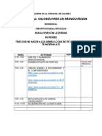 Esquema de Jornada de Valores