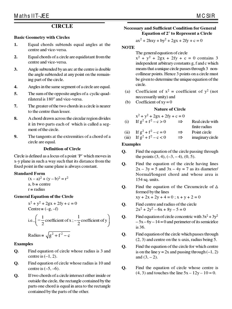 Geometry of Circles and Tangents | PDF | Circle | Tangent