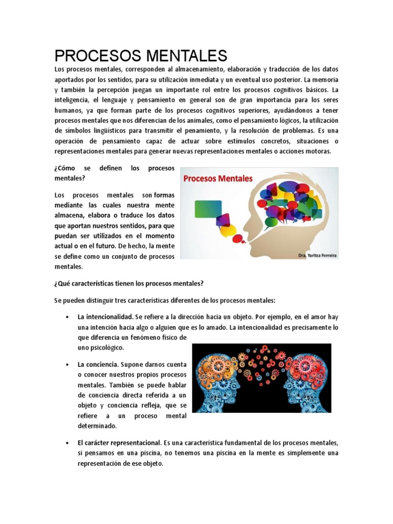 Características y Tipos de Procesos Mentales | PDF | Mente | Las emociones
