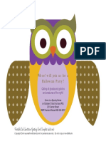 Owl Invitations Template PDF