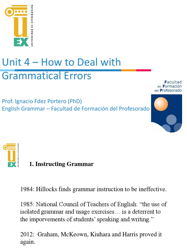 Effective Strategies for Grammar Correction | PDF | Grammar | English ...