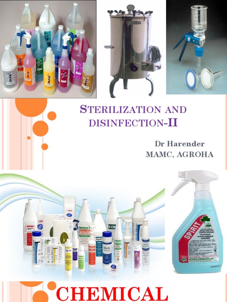 Sterilization and Disinfection - PART II | PDF | Disinfectant ...