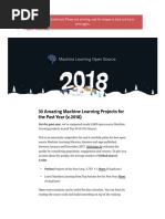 30 Amazing Machine Learning Projects For The Past Year (v.2018)