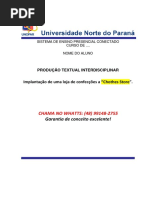 Implantação de uma loja de confecções a “Chothes Store”.