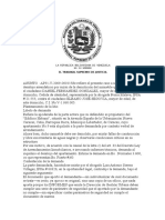 Sentencia en Caso de Desalojo