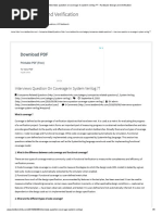 Interviews Question On Coverage in System Verilog - Hardware Design and Verification