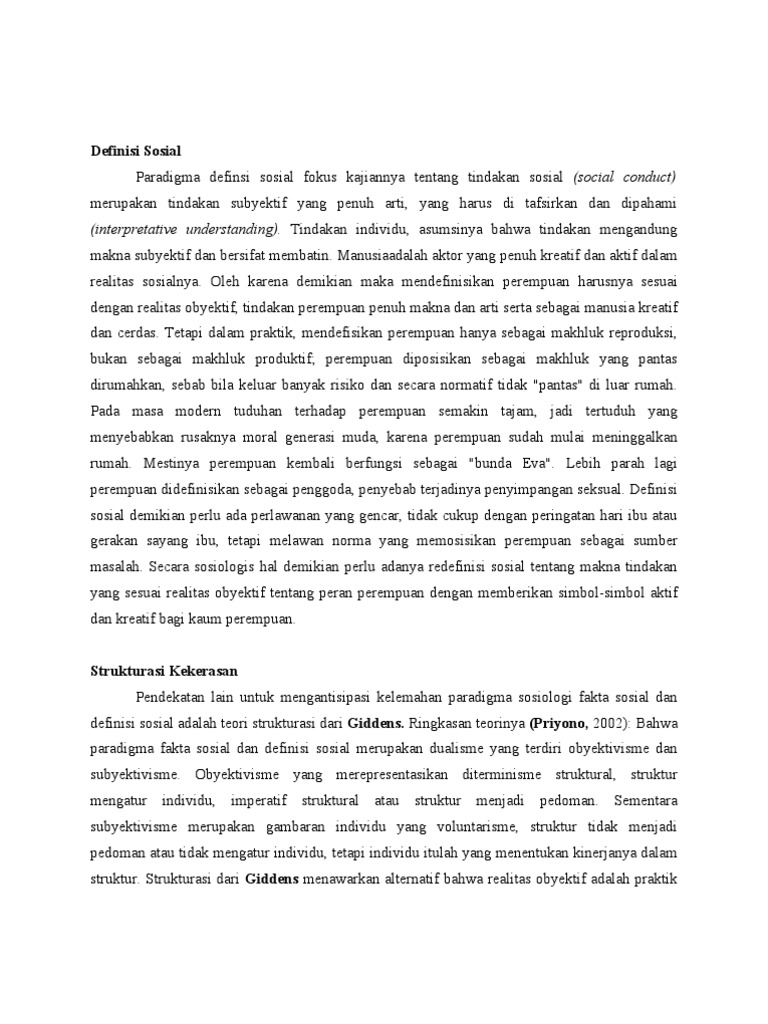 Definisi Sosial Pdf