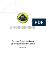 Getting Started with Lotus Engine Simulation
