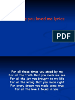 Because You Loved Me Lyrics