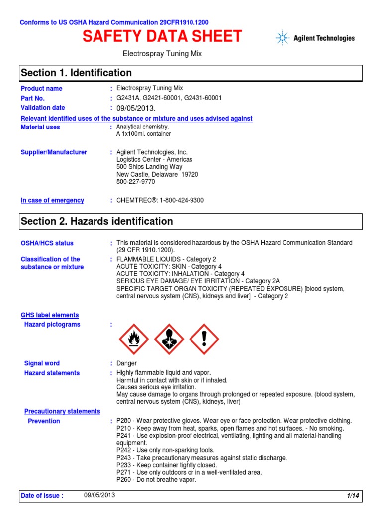 Esi Tuning Mix : Agilent 6500 Series Q-TOF LC/MS system – AOKM