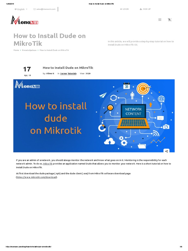 How To Install Dude On MikroTik | PDF | Websites | Server (Computing)