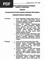 Download Keputusan Presiden Republik Indonesia Nomor 10 Tahun 2001 Tentang Pelaksanaan Otonomi Daerah Di by Komhukum Corp SN44695316 doc pdf