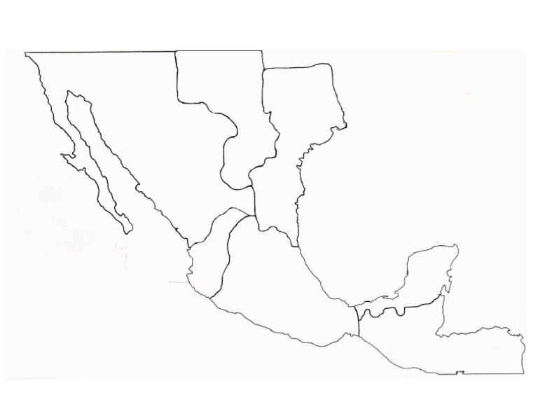 Mapa Division Territorial de La Nueva España Por Reinos