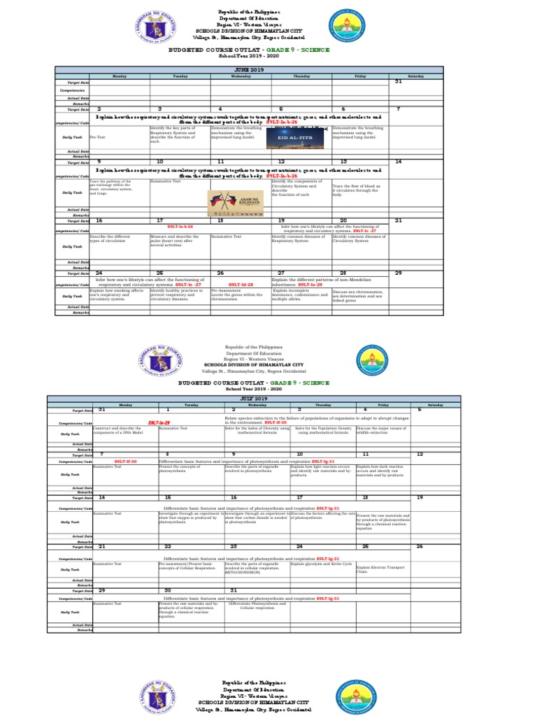 Grade 9 Science First Quarter Plan | PDF | Photosynthesis | Cellular ...