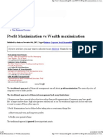 Profit Maximization Vs Weal..