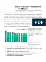 Las 10 empresas con mayor reputación de México según ranking Merco 2019